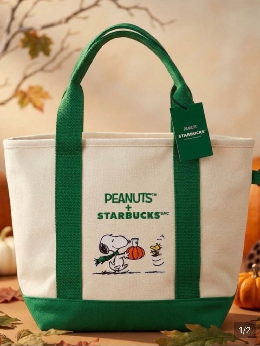 Peanuts Snoopy x
Starbucks Tote Bag, (Limited Edition)